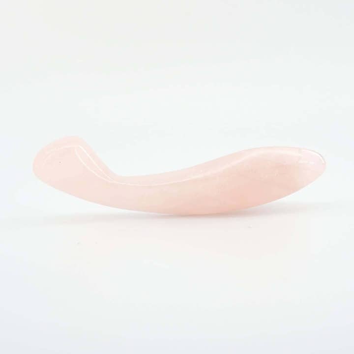 Sylora luxury rose quartz crystal wand handcrafted from natural rose quartz for meditation, wellness, mindfulness, relaxation, and energy work.