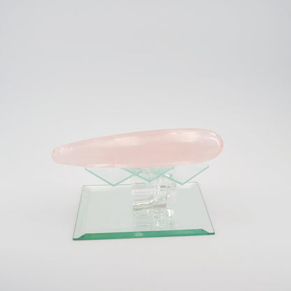 Taperella-R Rose Quartz Crystal Massage Wand