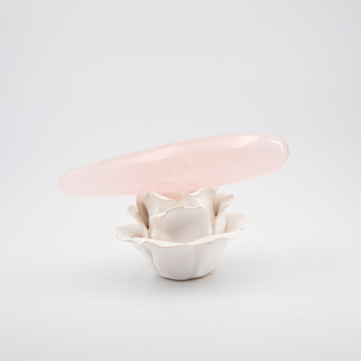 Taperella-R Rose Quartz Crystal Massage Wand