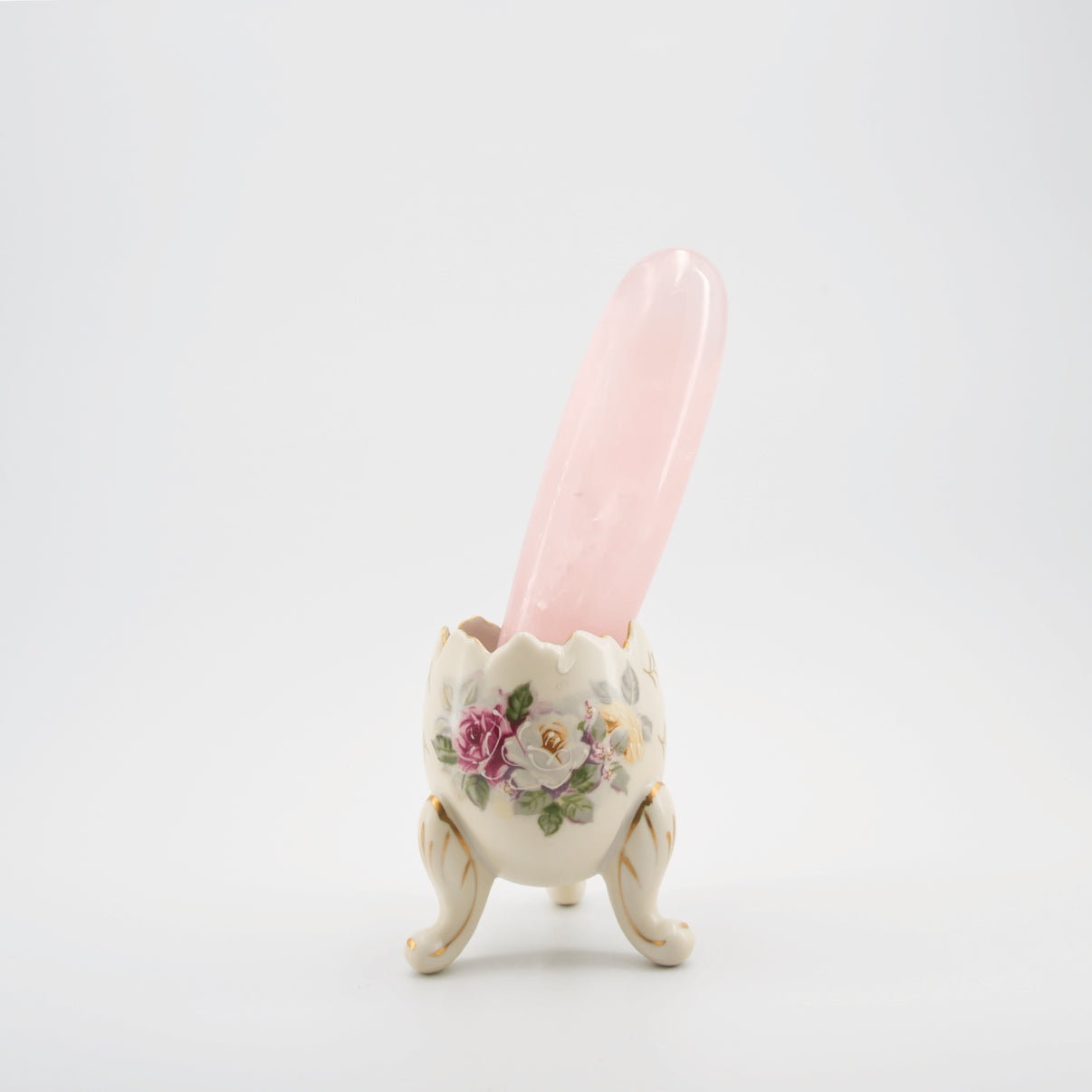 Taperella-R Rose Quartz Crystal Massage Wand