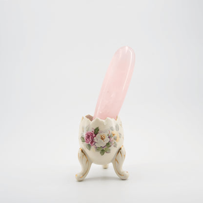 Taperella-R Rose Quartz Crystal Massage Wand