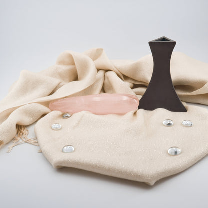 Taperella-R Rose Quartz Crystal Massage Wand