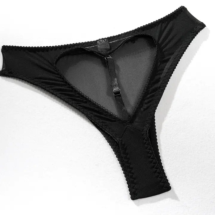 Tassel Sexy Lingerie Set with Garter Belt