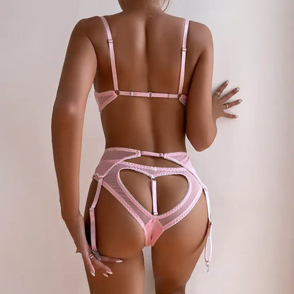 Tassel Sexy Lingerie Set with Garter Belt