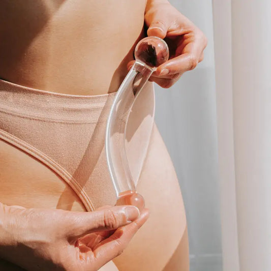 The Crescent Glass Dildo Pleasure Wand