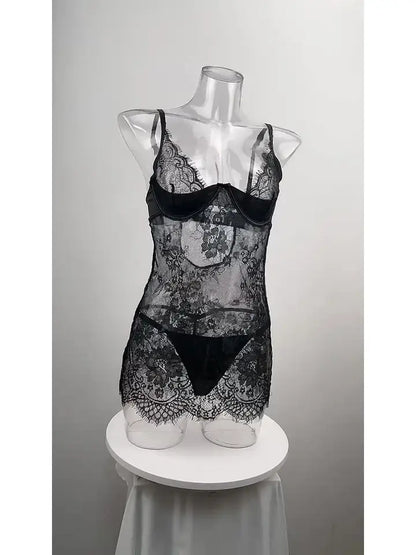 Through Sexy Lingerie Chemise Set