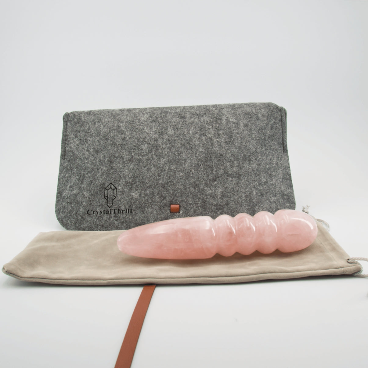 Unduluna handcrafted rose quartz crystal wand made from natural rose quartz for meditation, mindfulness, energy work, chakra balancing, relaxation, and luxury self-care rituals.