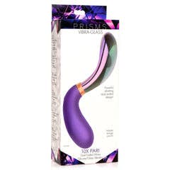 Vibra-Glass 10X Pari Dual Ended Silicone & Glass Vibrator | Purple